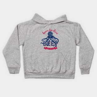 octopus king of deep sea Kids Hoodie